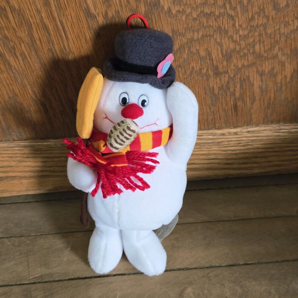 Vintage 1999 Stuffins Frosty The Snowman Plush Ornament Toy CVS 9 Inches